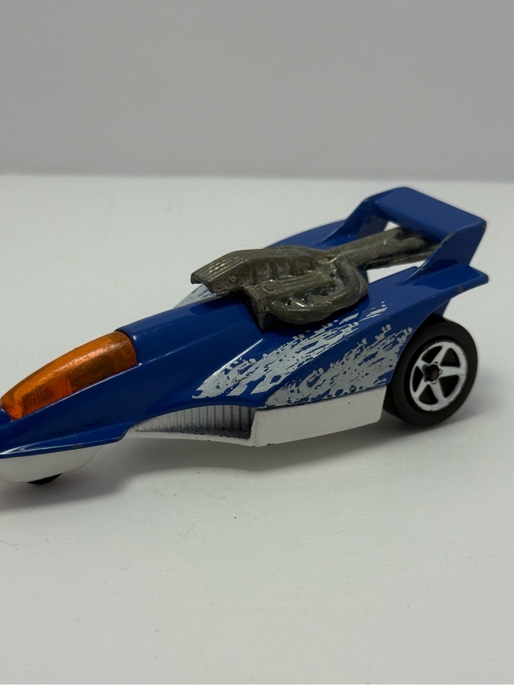 Vintage Hot Wheels 1984 XT-3 Jet Powered Blue Dragster Die Cast Toy (TC24)